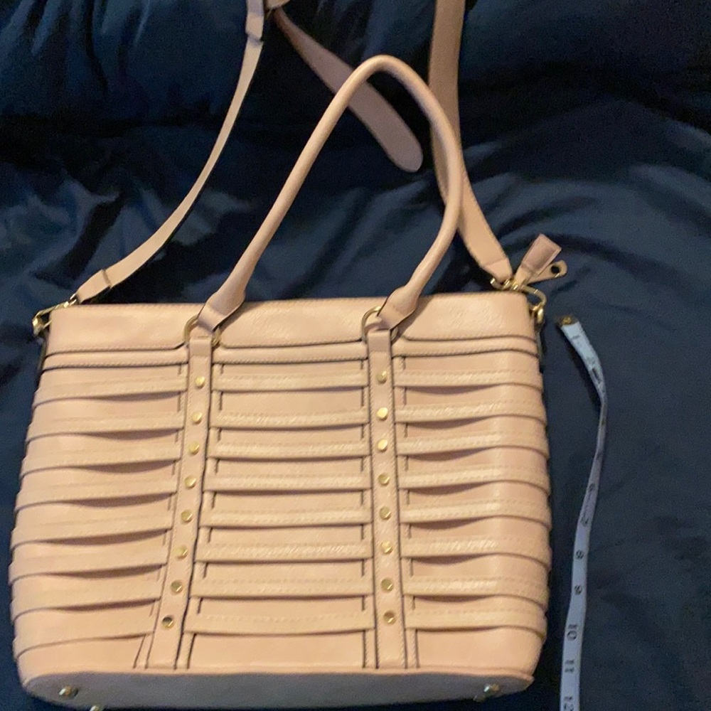 Pink with black trim purse
